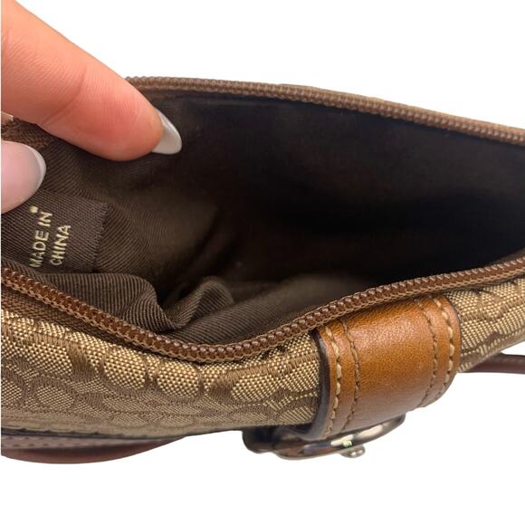 COACH Brown Signature Canvas Wristlet - Picture 4 of 8
